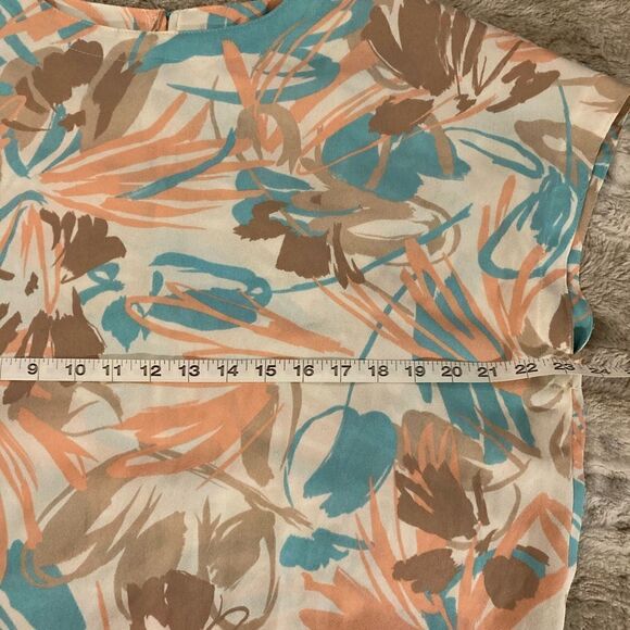 : : VINTAGE 80s Abstract Floral Print Blouse : : - Picture 9 of 16